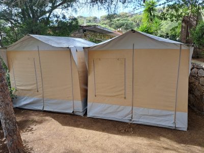 2p tent - outside